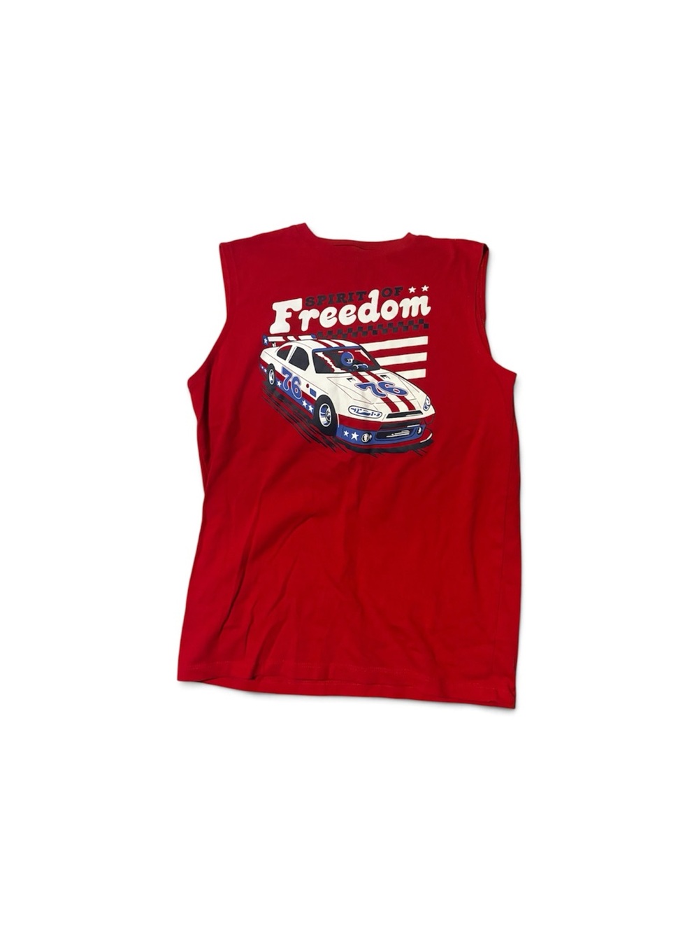Freedom Race Car Graphic Tank Top - Red Size 10/12 kids
